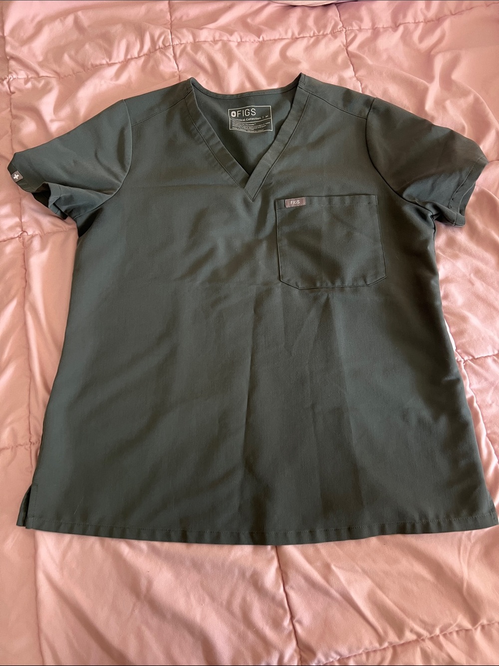Figs Dark Green Catarina Scrub Top